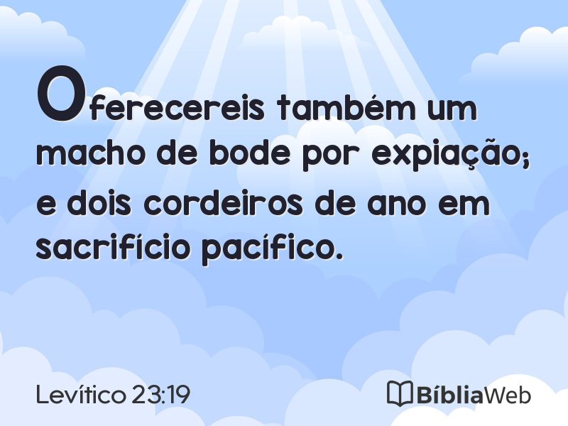 Levítico 23:19 em imagem para compartilhar