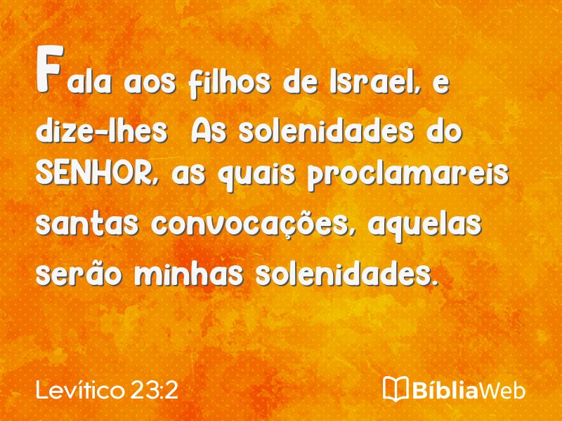 Levítico 23:2 em imagem para compartilhar