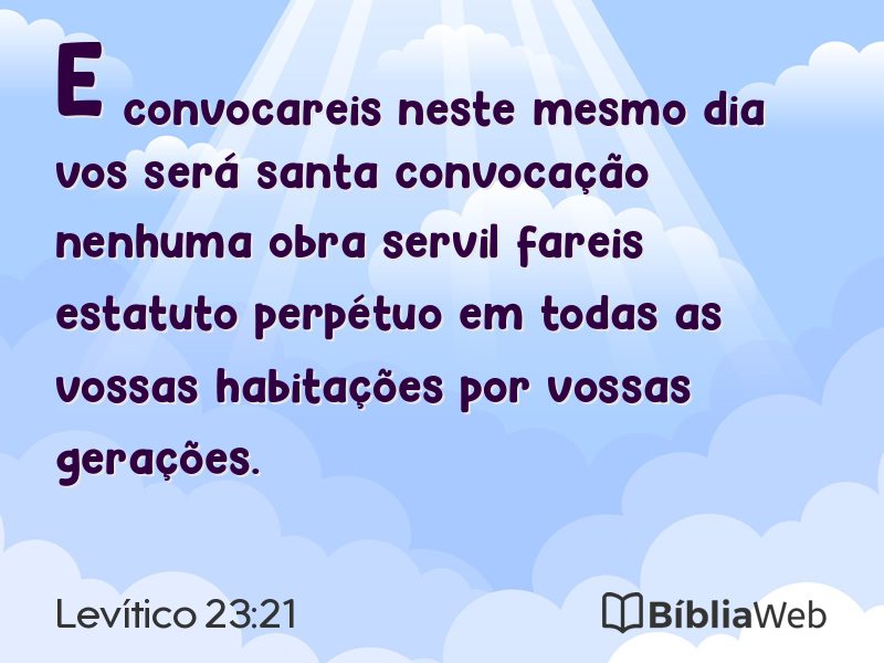 Levítico 23:21 em imagem para compartilhar