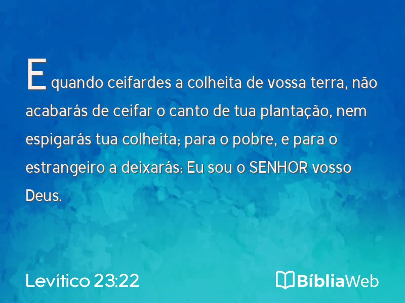 Levítico 23:22 em imagem para compartilhar