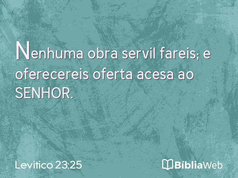 Levítico 23:25 em imagem para compartilhar