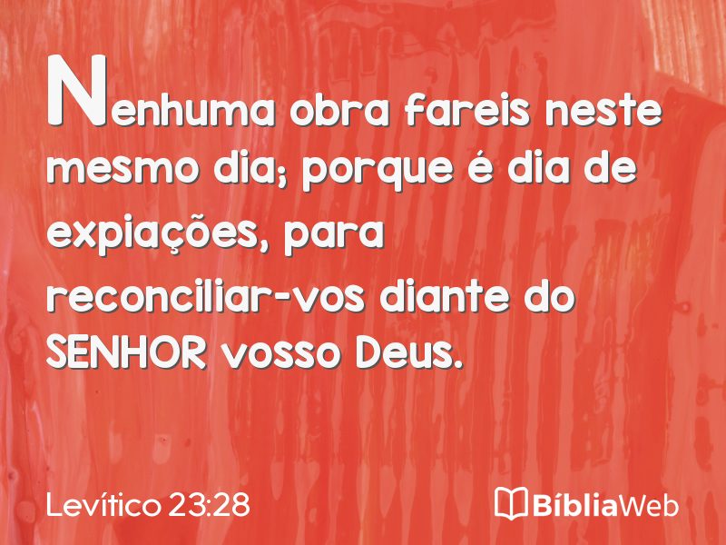 Levítico 23:28 em imagem para compartilhar