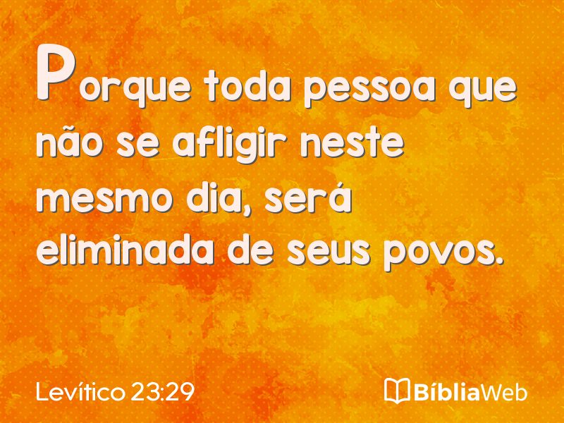 Levítico 23:29 em imagem para compartilhar