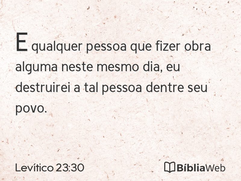 Levítico 23:30 em imagem para compartilhar