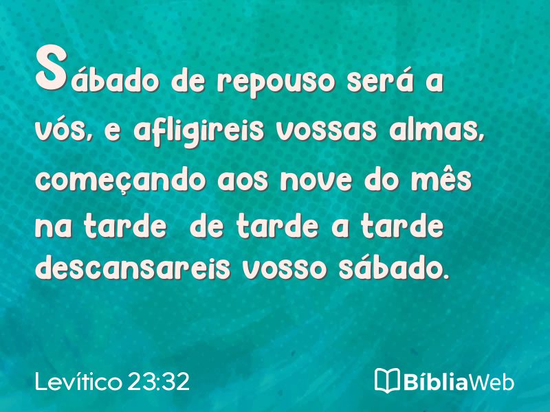 Levítico 23:32 em imagem para compartilhar