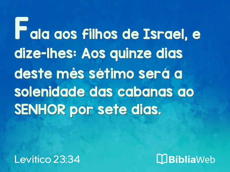 Levítico 23:34 em imagem para compartilhar