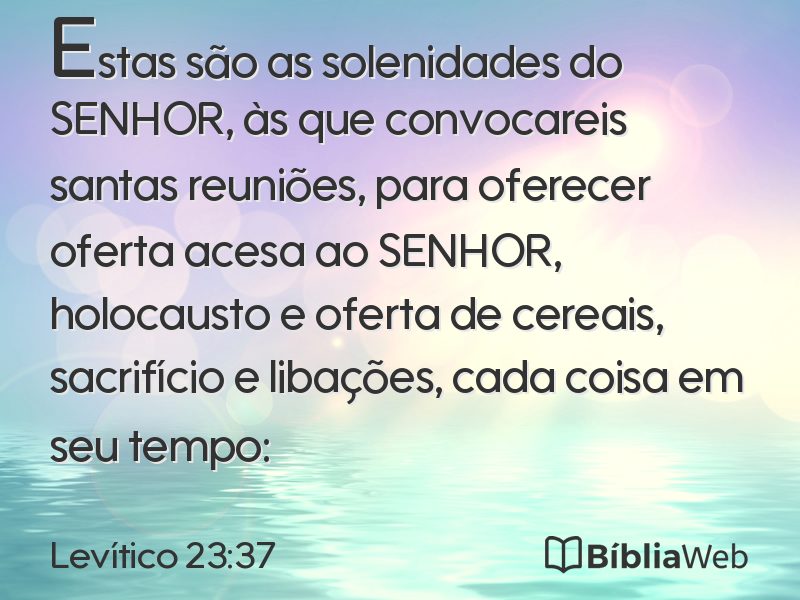 Levítico 23:37 em imagem para compartilhar