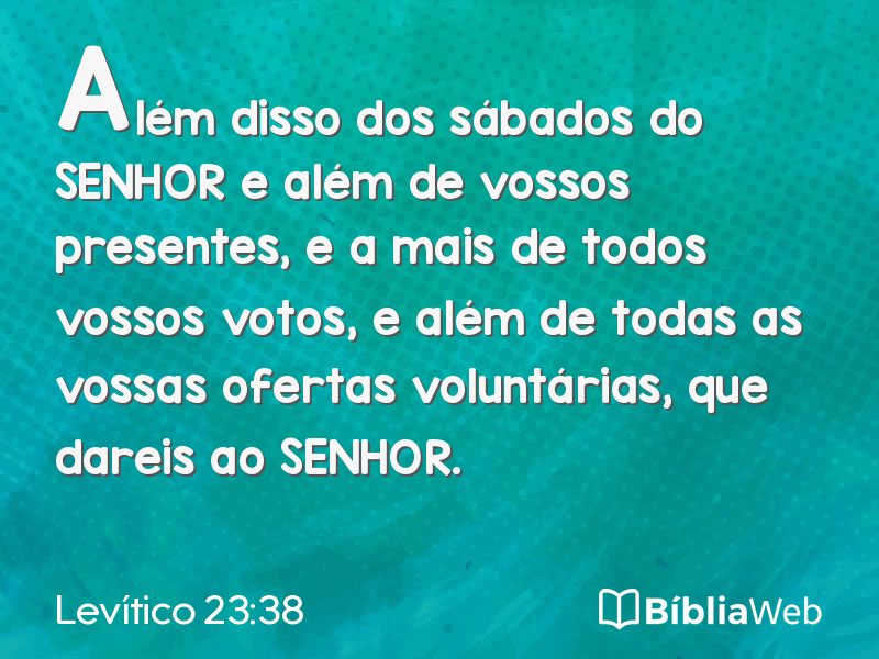 Levítico 23:38 em imagem para compartilhar