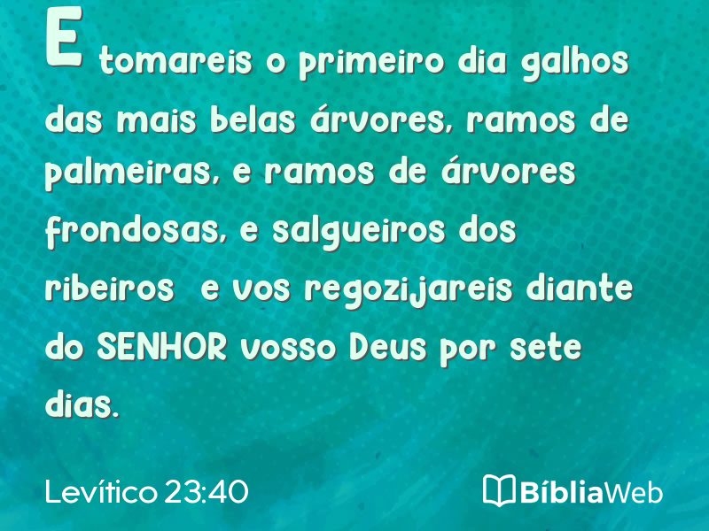 Levítico 23:40 em imagem para compartilhar