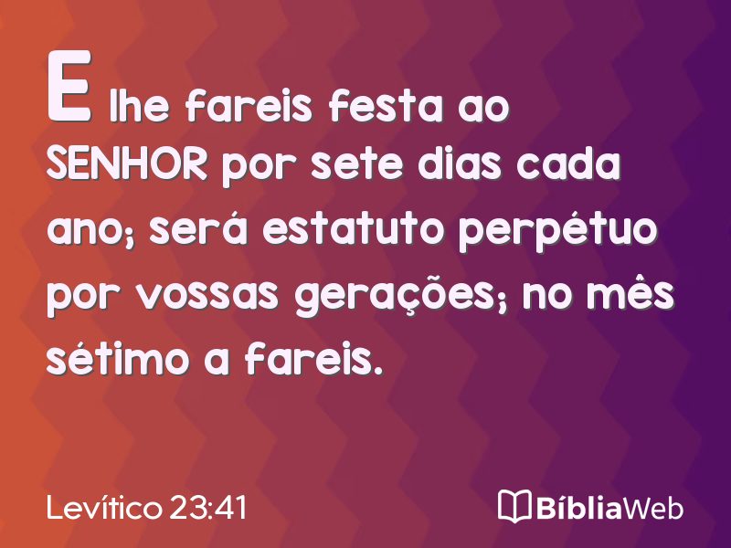 Levítico 23:41 em imagem para compartilhar