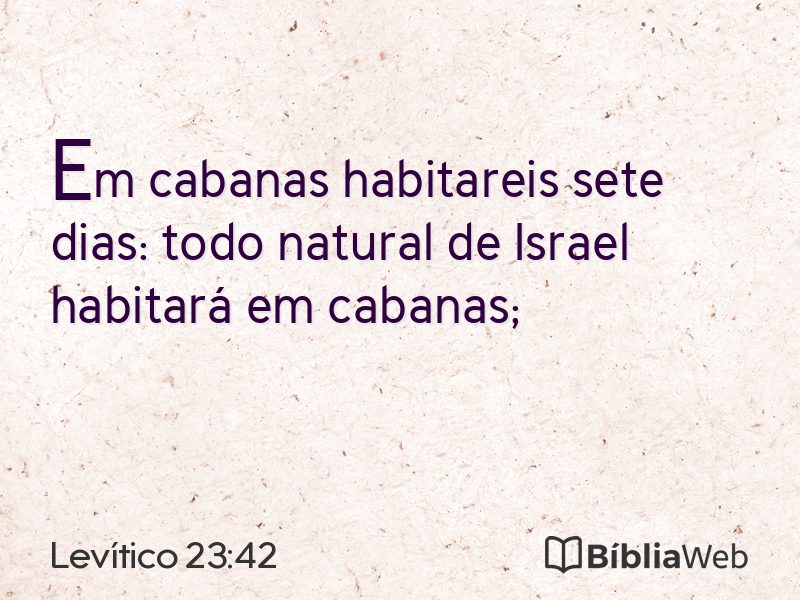 Levítico 23:42 em imagem para compartilhar