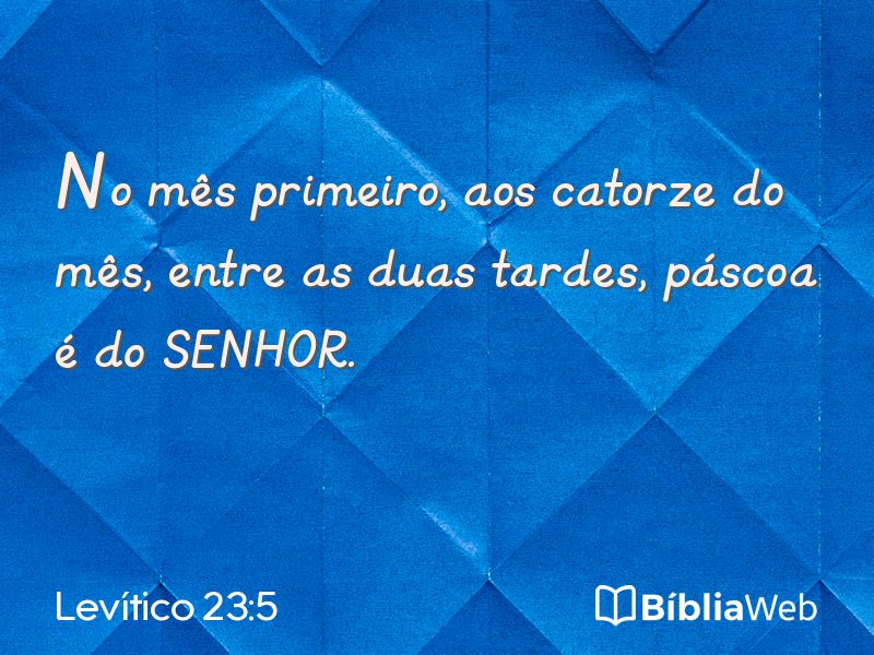 Levítico 23:5 em imagem para compartilhar