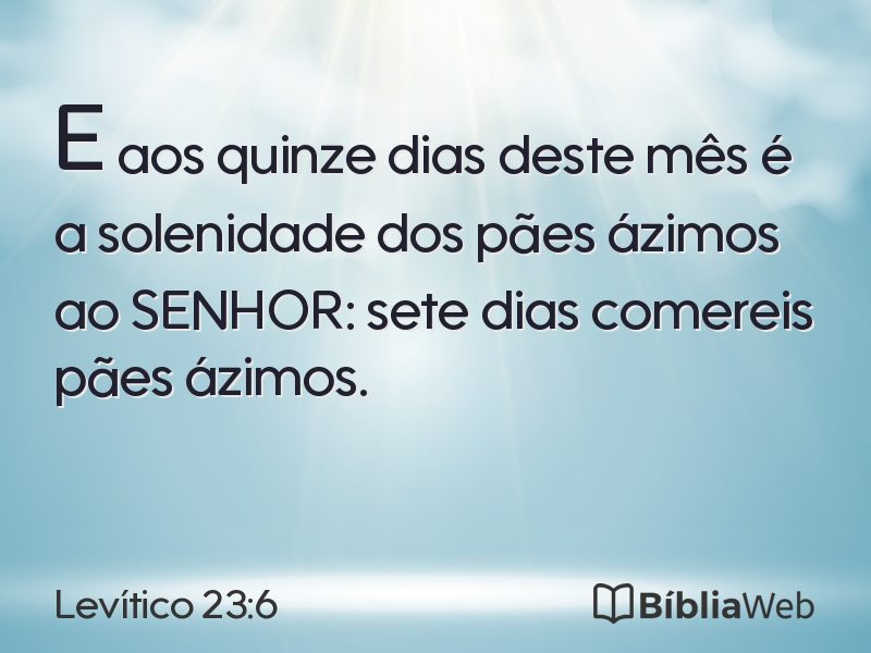 Levítico 23:6 em imagem para compartilhar