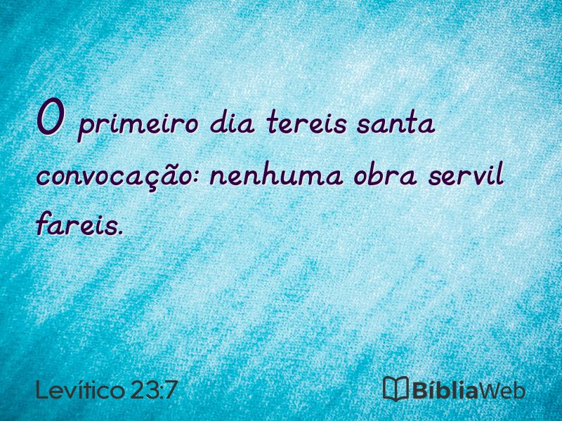 Levítico 23:7 em imagem para compartilhar