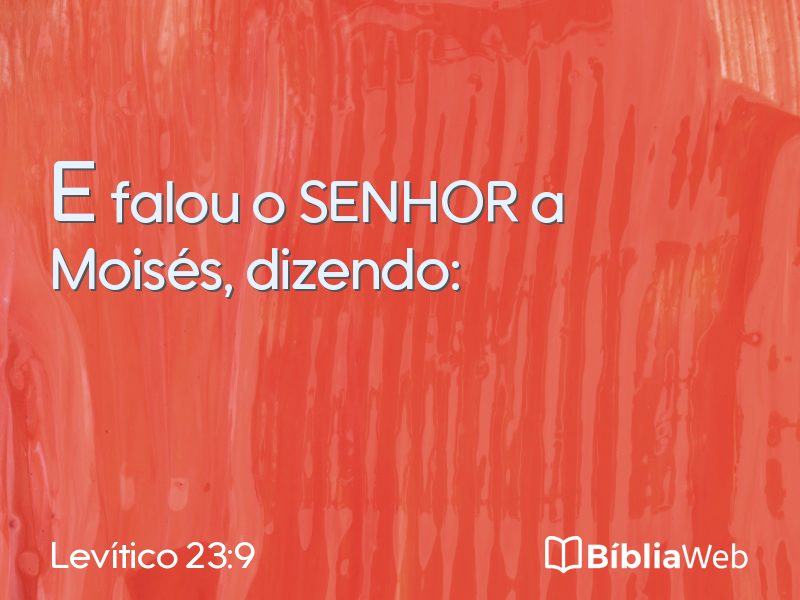 Levítico 23:9 em imagem para compartilhar