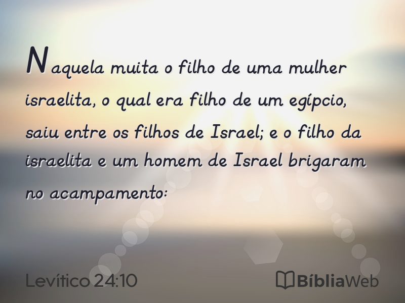 Levítico 24:10 em imagem para compartilhar