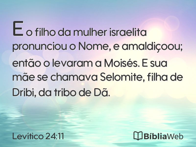 Levítico 24:11 em imagem para compartilhar