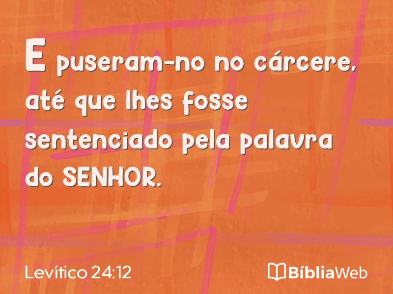 Levítico 24:12 em imagem para compartilhar