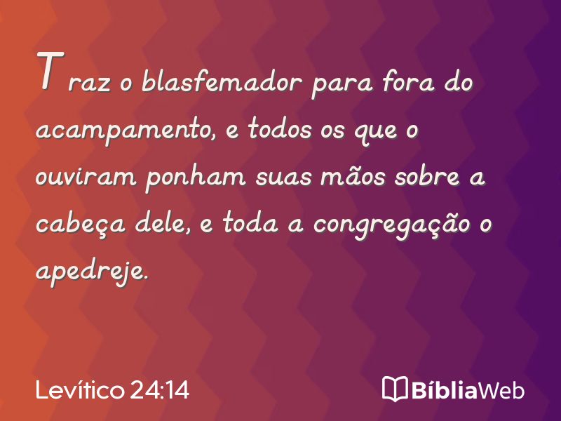 Levítico 24:14 em imagem para compartilhar