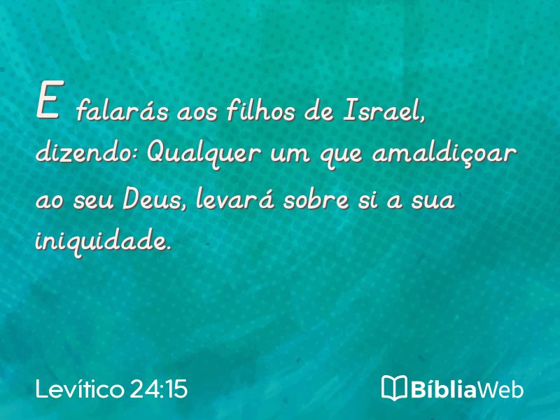 Levítico 24:15 em imagem para compartilhar