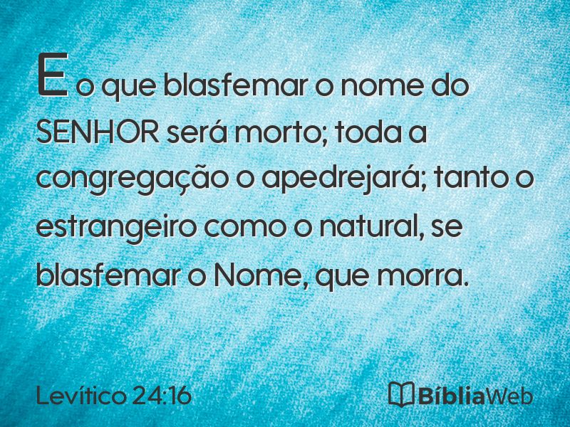 Levítico 24:16 em imagem para compartilhar