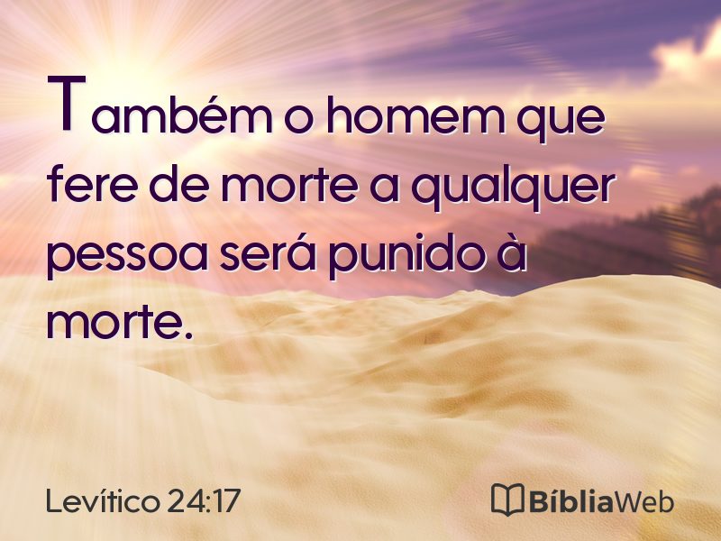 Levítico 24:17 em imagem para compartilhar
