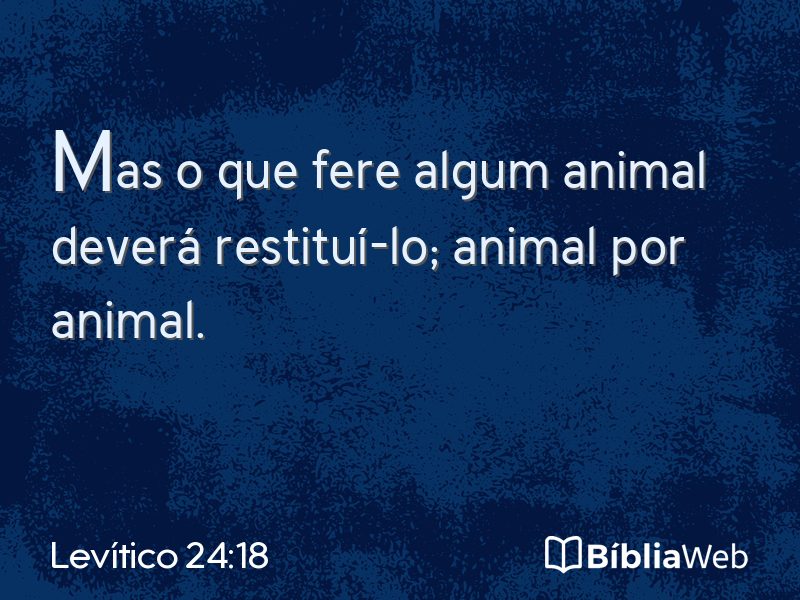 Levítico 24:18 em imagem para compartilhar