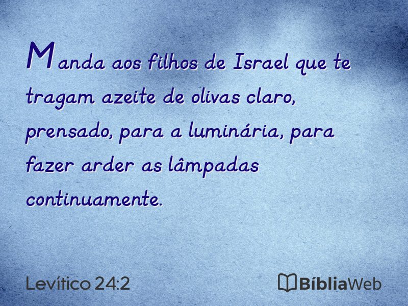 Levítico 24:2 em imagem para compartilhar