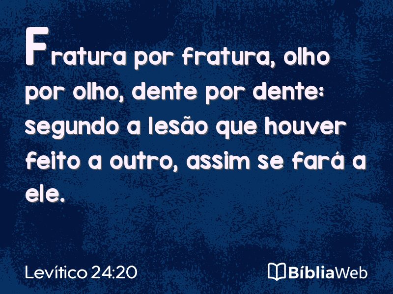 Levítico 24:20 em imagem para compartilhar