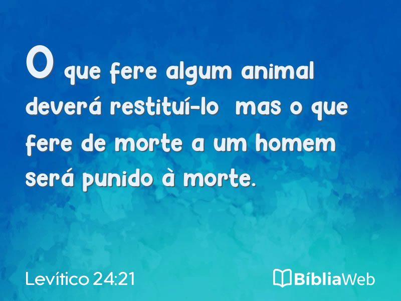 Levítico 24:21 em imagem para compartilhar