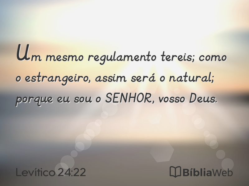 Levítico 24:22 em imagem para compartilhar