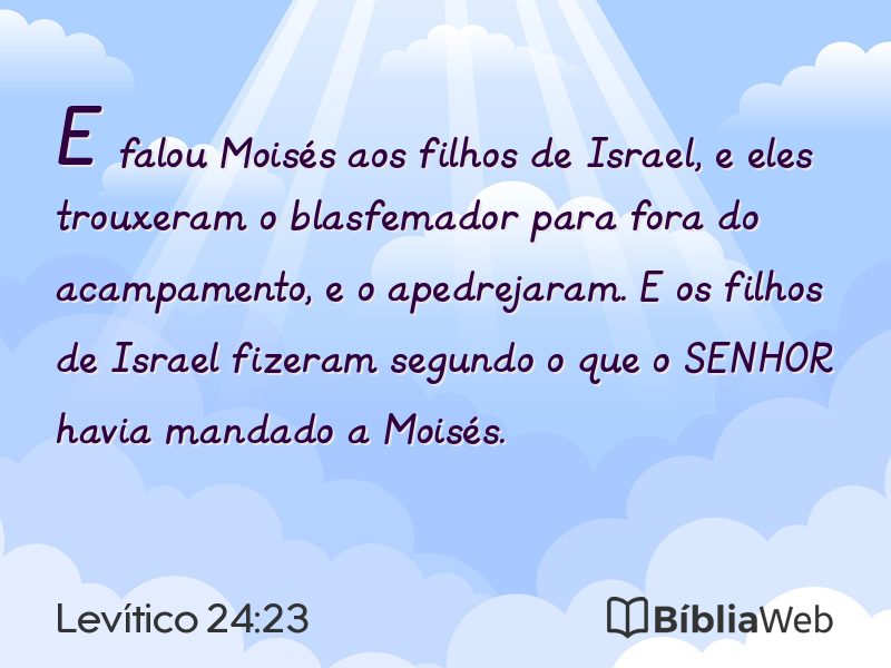 Levítico 24:23 em imagem para compartilhar
