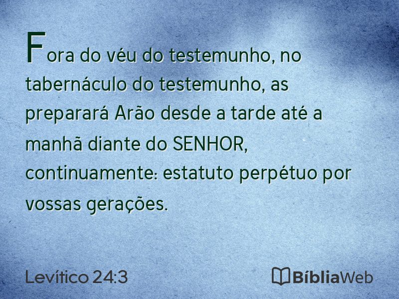 Levítico 24:3 em imagem para compartilhar
