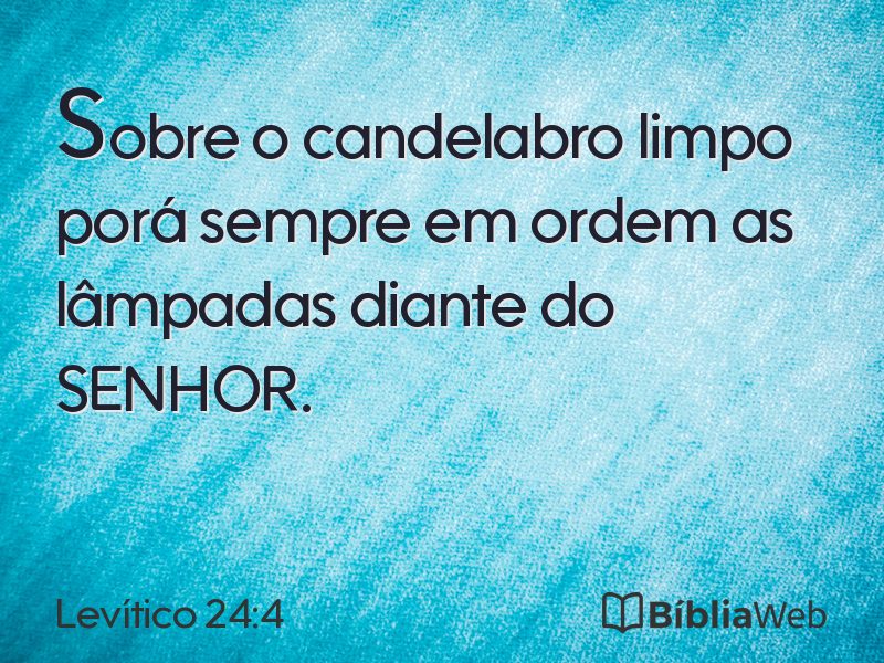 Levítico 24:4 em imagem para compartilhar
