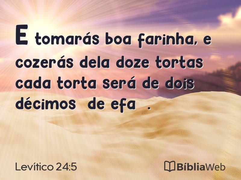Levítico 24:5 em imagem para compartilhar