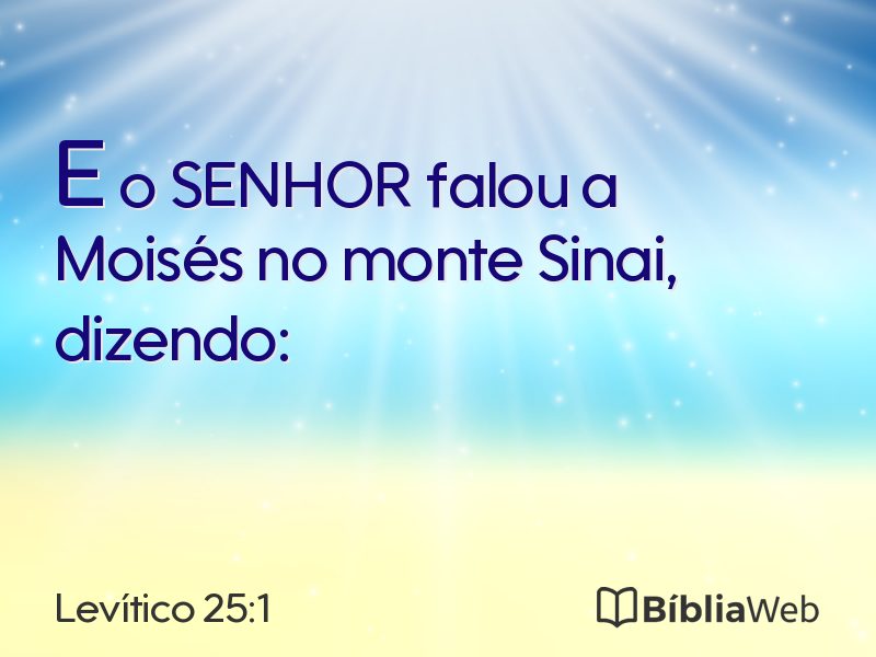Levítico 25:1 em imagem para compartilhar