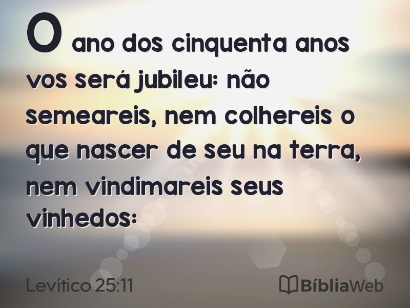 Levítico 25:11 em imagem para compartilhar