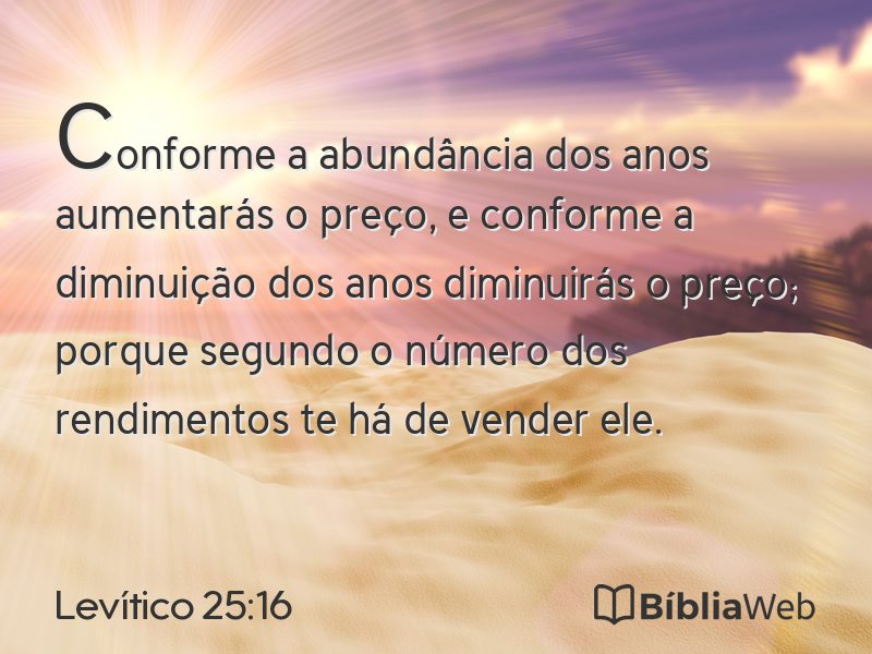 Levítico 25:16 em imagem para compartilhar