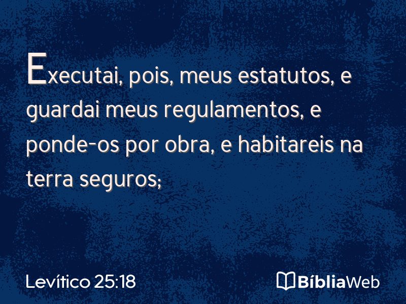Levítico 25:18 em imagem para compartilhar