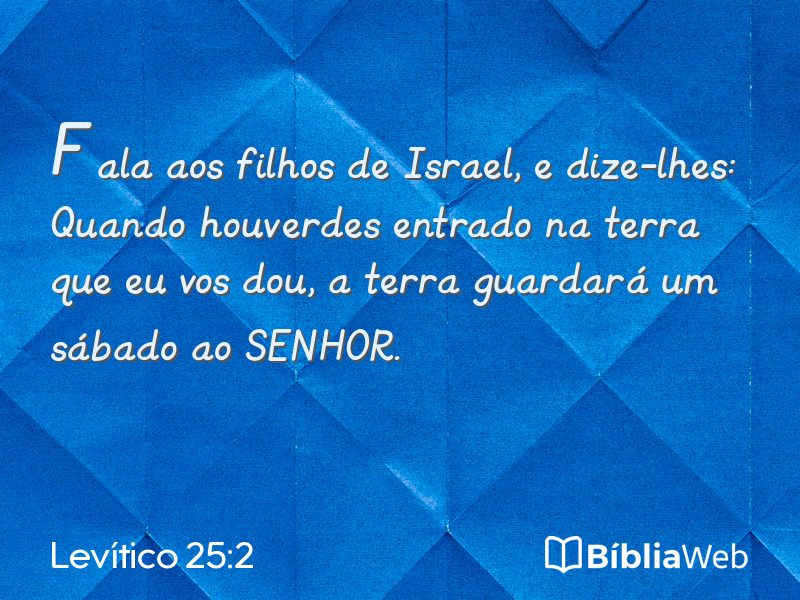 Levítico 25:2 em imagem para compartilhar