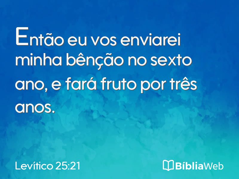 Levítico 25:21 em imagem para compartilhar