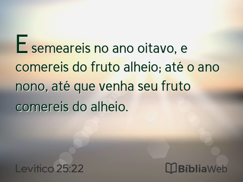 Levítico 25:22 em imagem para compartilhar