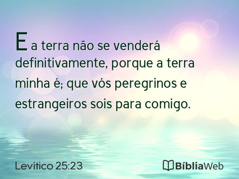 Levítico 25:23 em imagem para compartilhar