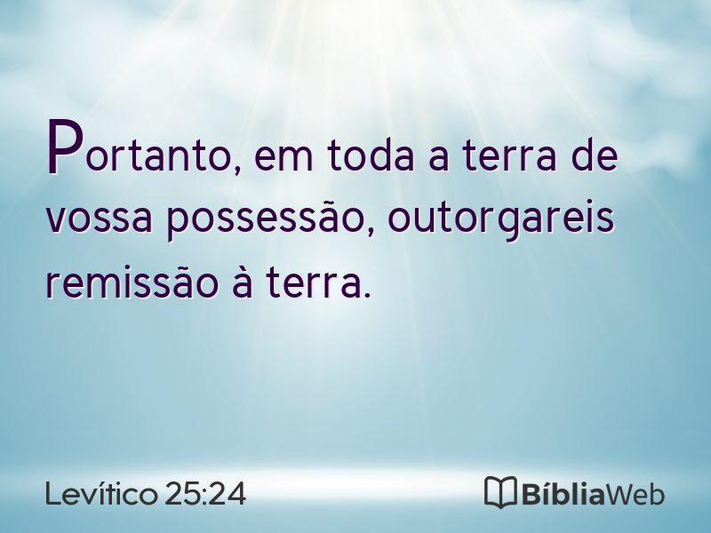 Levítico 25:24 em imagem para compartilhar