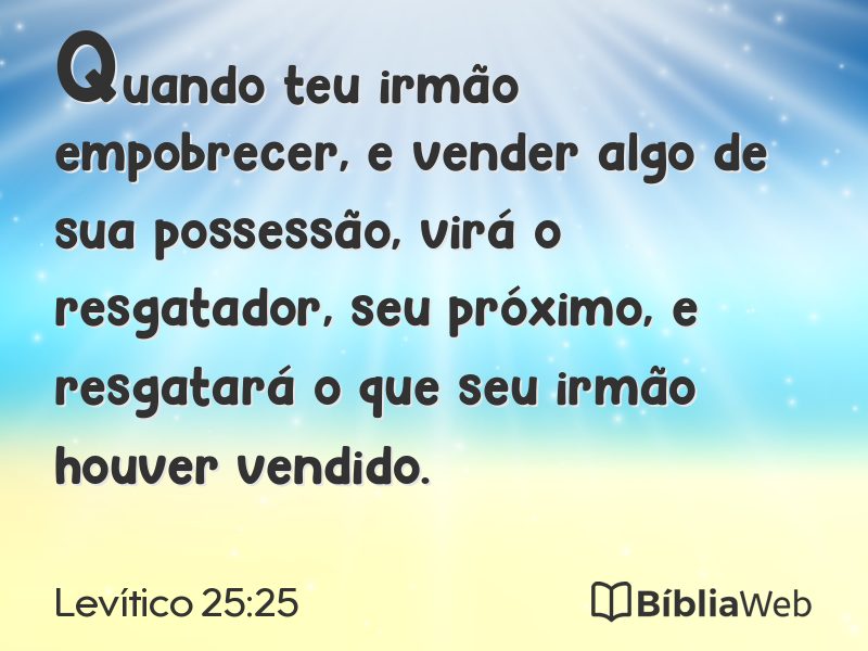 Levítico 25:25 em imagem para compartilhar