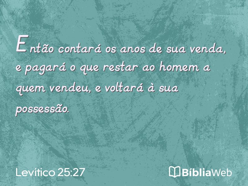 Levítico 25:27 em imagem para compartilhar