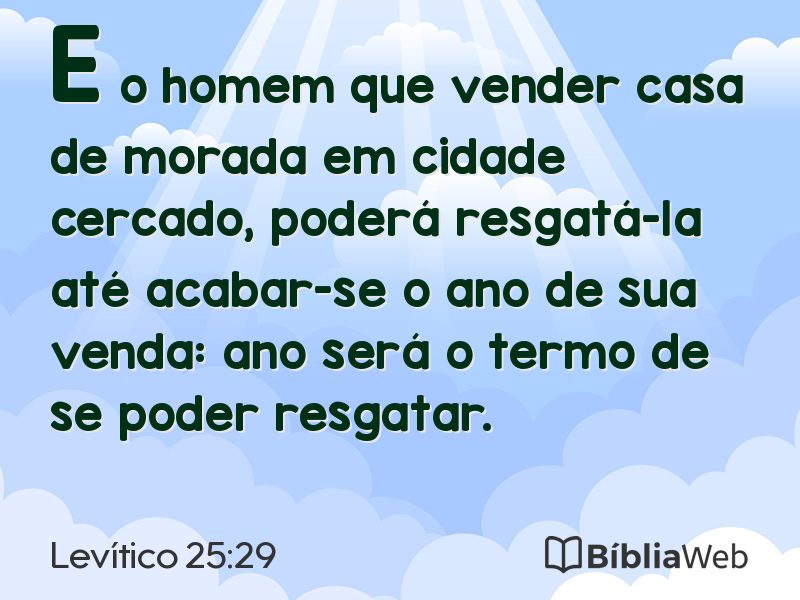 Levítico 25:29 em imagem para compartilhar