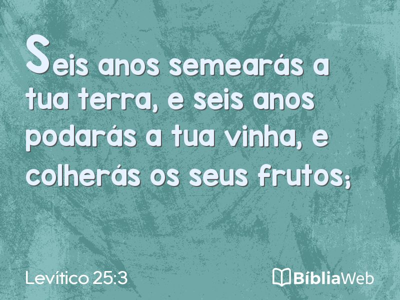 Levítico 25:3 em imagem para compartilhar