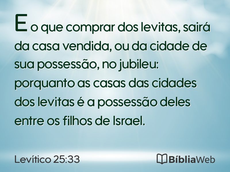 Levítico 25:33 em imagem para compartilhar