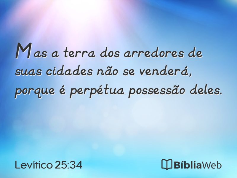 Levítico 25:34 em imagem para compartilhar
